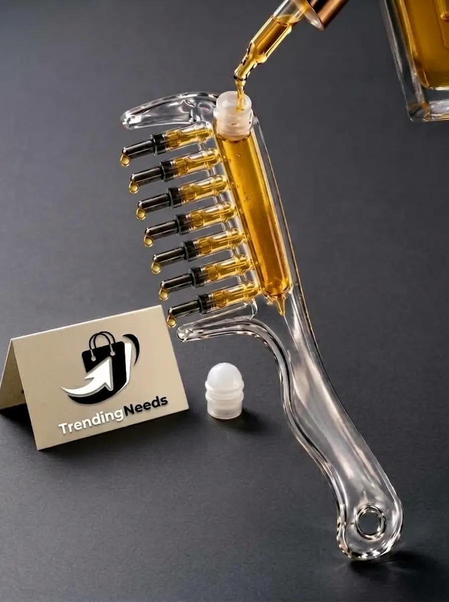 Oil applicator comb mein oil refill karte hue